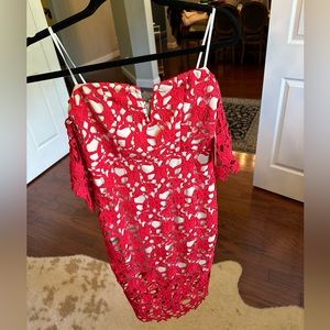 NWT Forever 21 Lace Crochet Red Dress